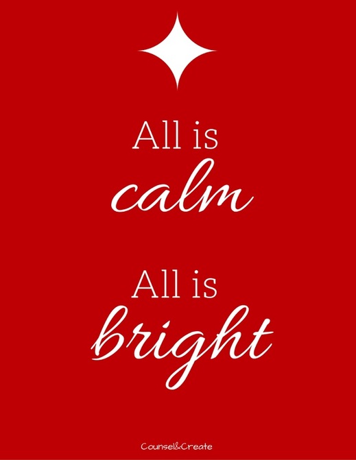 Holiday Printable-Calm and Bright FREE Printable-Counsel&Create